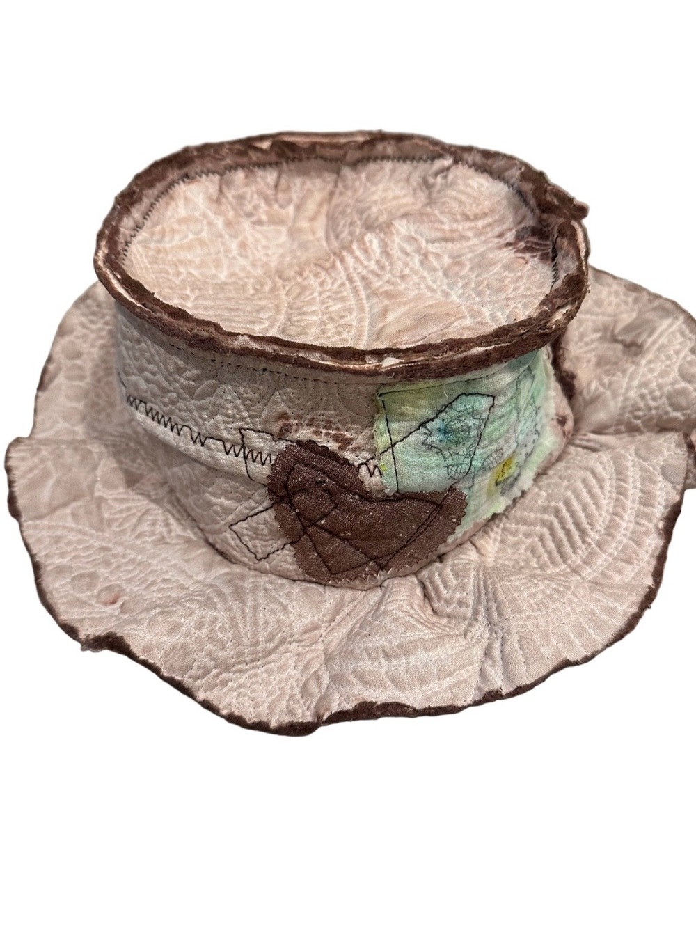 Handmade Quilted Double Sided bucket hat (cocoa)